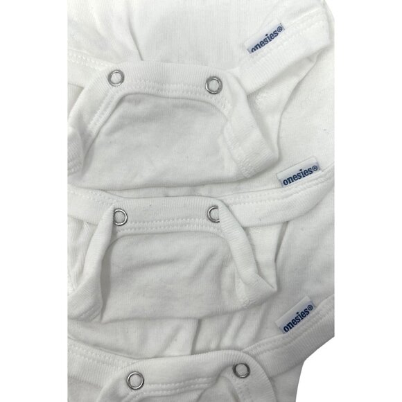 Baby Girl's - Pink Sleeper, and 3 White Gerber Onesies - Size 0-3 Month - Picture 7 of 7